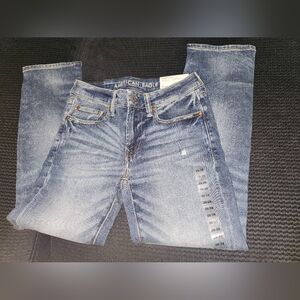 Mens American Eagle Next Level Airflex Slim Straight Denim Blue Jeans  28/28 NWT